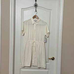 Nine West Dolman-Sleeve Shirt Dress- Small White